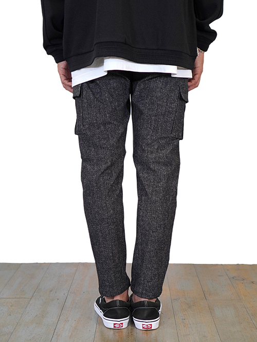 SERGENT ハイテンショングレンチェック カーゴパンツ Black (62505)