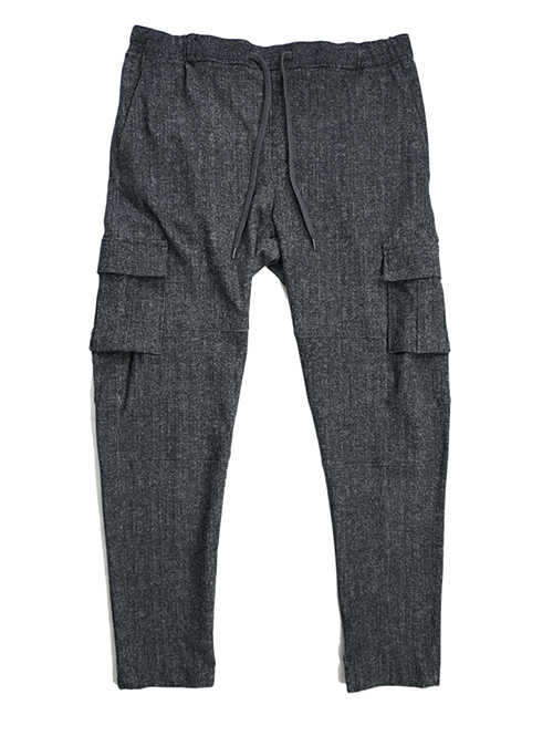 SERGENT ハイテンショングレンチェック カーゴパンツ Black (62505)
