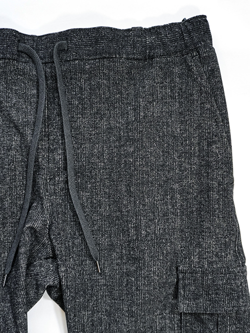 SERGENT ハイテンショングレンチェック カーゴパンツ Black (62505)