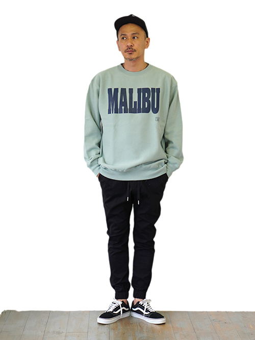 MALIBU FARM LOGO リバースウエイブクルーネック