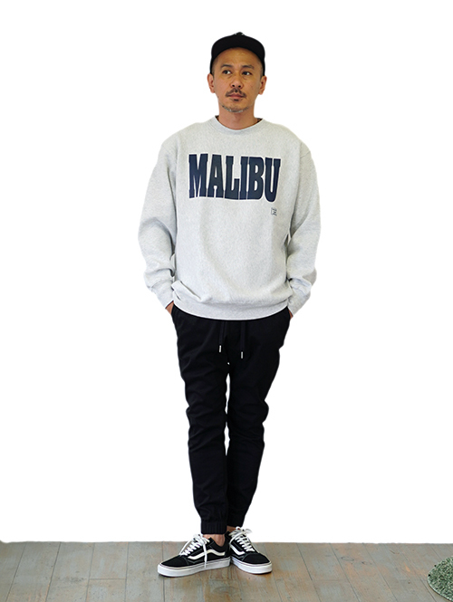 MALIBU FARM LOGO リバースウエイブクルーネック