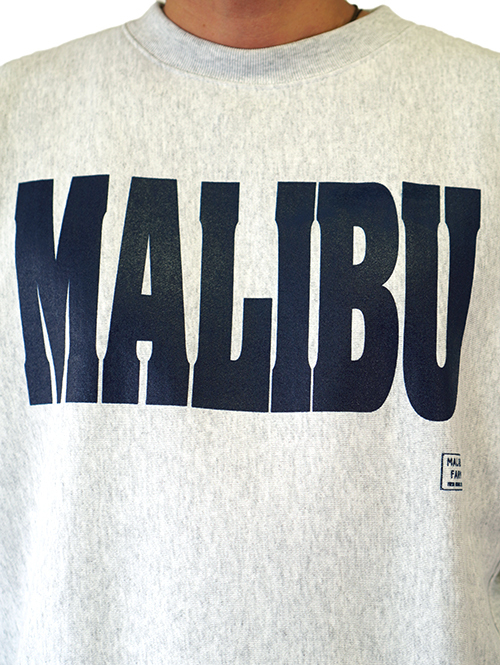 MALIBU FARM LOGO リバースウエイブクルーネック