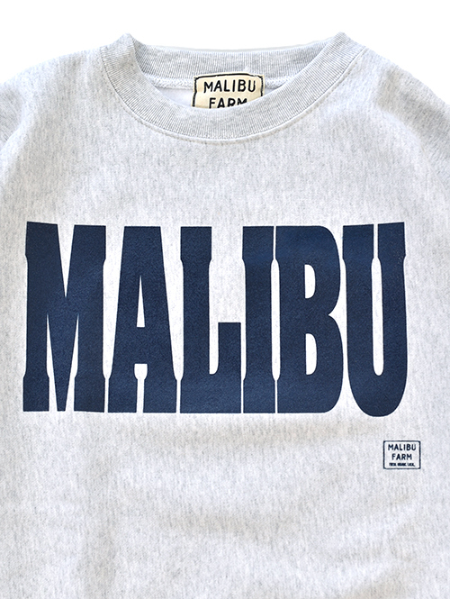 MALIBU FARM LOGO リバースウエイブクルーネック