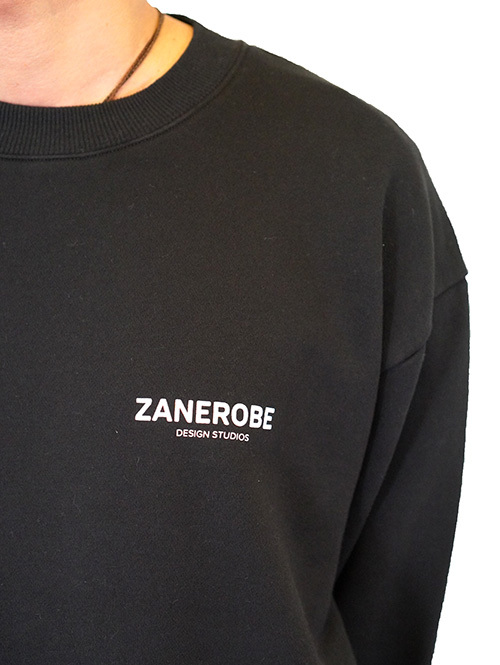 ZANEROBE LOWGO CREW SWEAT Black