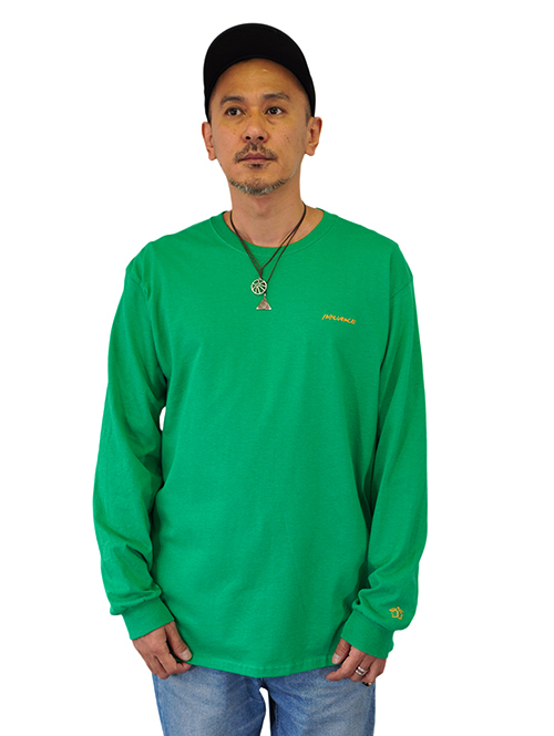 INFLUENCE Logo Long sleeve t - Green Restock