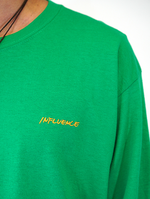 INFLUENCE Logo Long sleeve t - Green Restock