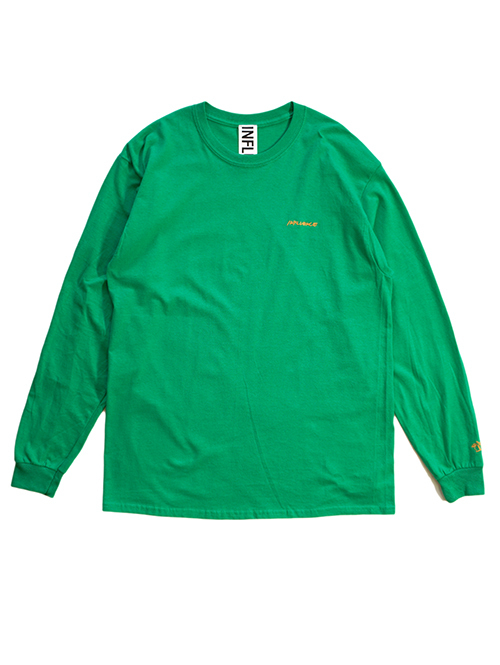 INFLUENCE Logo Long sleeve t - Green Restock