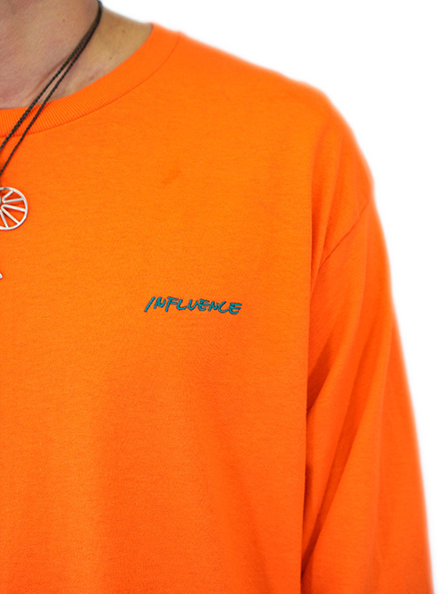 INFLUENCE  Logo Long sleeve t - Orange Restock