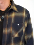 FIVE BROTHERS オンブレチェックシャツ - Navy