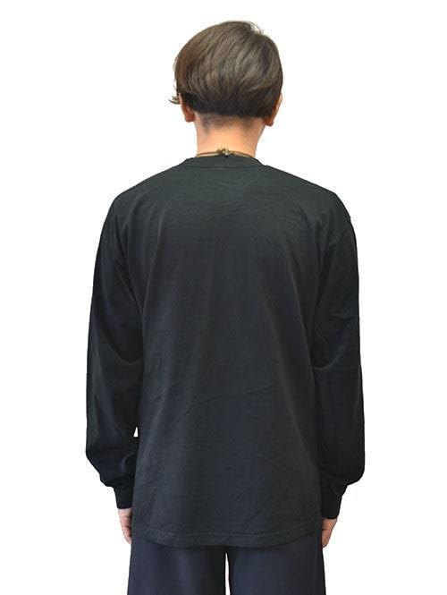 LOS ANGELES APPAREL 6.5oz ヘビーウエイト ロングスリーブ ポケットTシャツ Black 再入荷