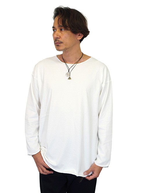 GRAB IN HOLLYWOOD リラックスフィット オールカット L/S - White