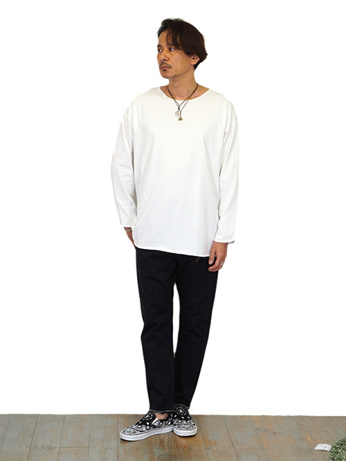 GRAB IN HOLLYWOOD リラックスフィット オールカット L/S - White