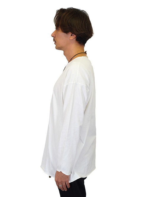 GRAB IN HOLLYWOOD リラックスフィット オールカット L/S - White