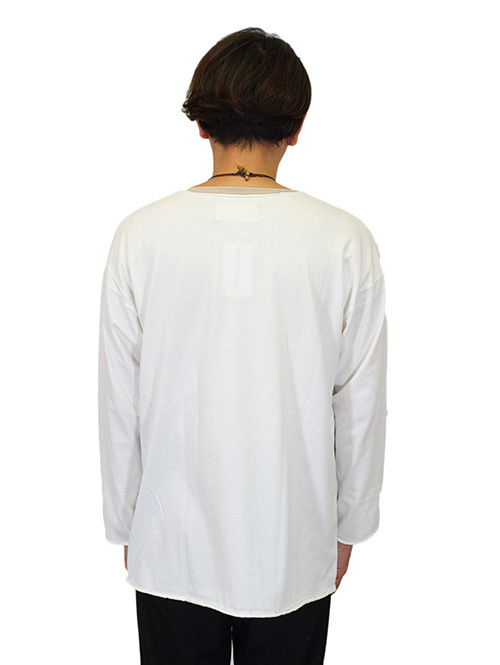 GRAB IN HOLLYWOOD リラックスフィット オールカット L/S - White