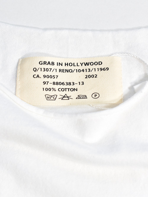 GRAB IN HOLLYWOOD リラックスフィット オールカット L/S - White