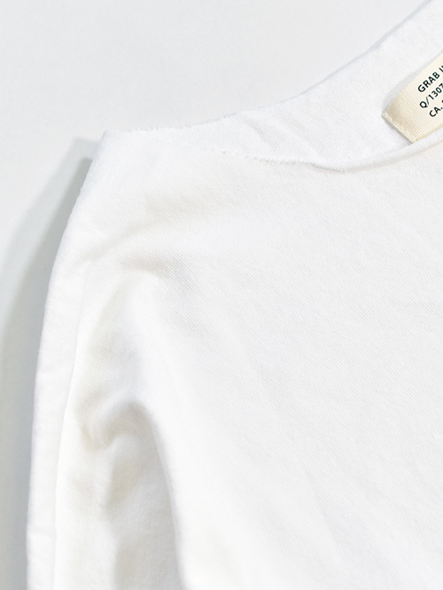 GRAB IN HOLLYWOOD リラックスフィット オールカット L/S - White