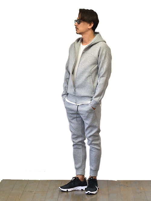 SERGEANT ダンボールニット ジップアップパーカー Grey