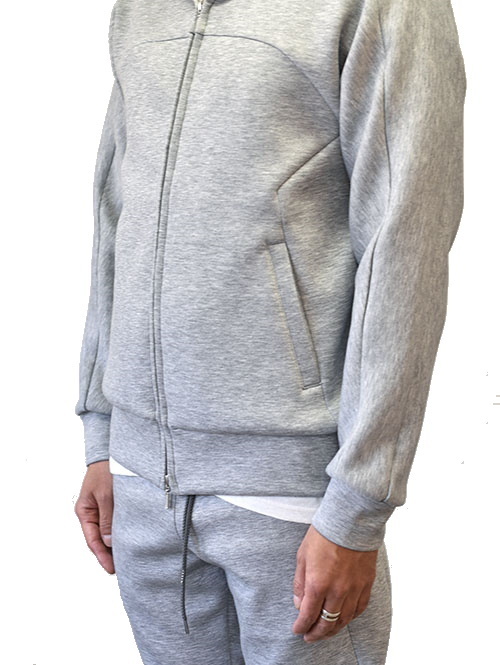SERGEANT ダンボールニット ジップアップパーカー Grey