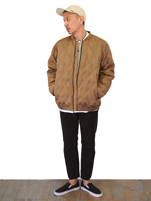 Allowed to Unfold Synthetic Puffer Jacket Brown