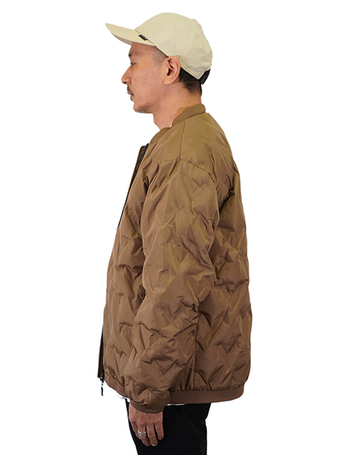 Allowed to Unfold Synthetic Puffer Jacket Brown