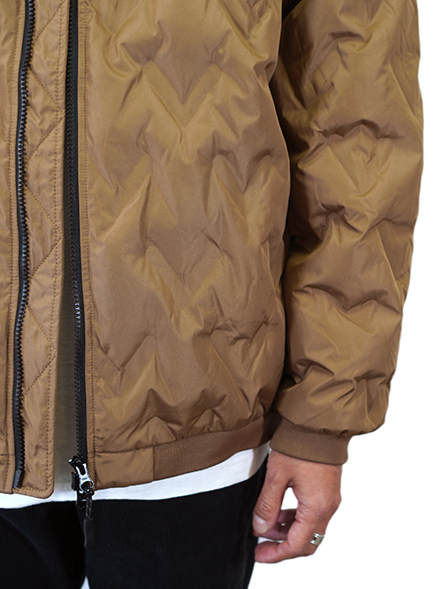Allowed to Unfold Synthetic Puffer Jacket Brown