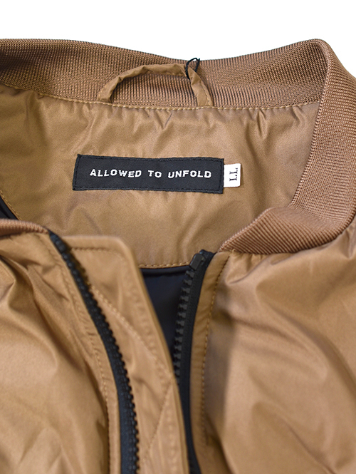 Allowed to Unfold Synthetic Puffer Jacket Brown