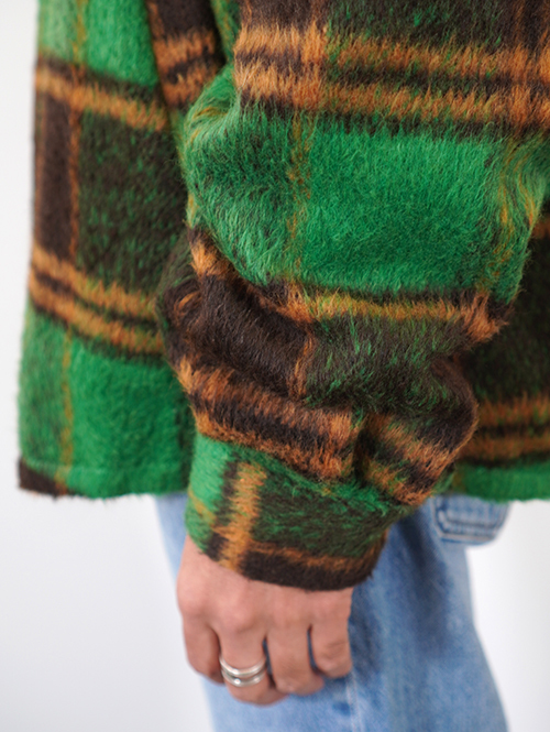 EPTM SLIT FLANNEL SHIRT JACKET-Green
