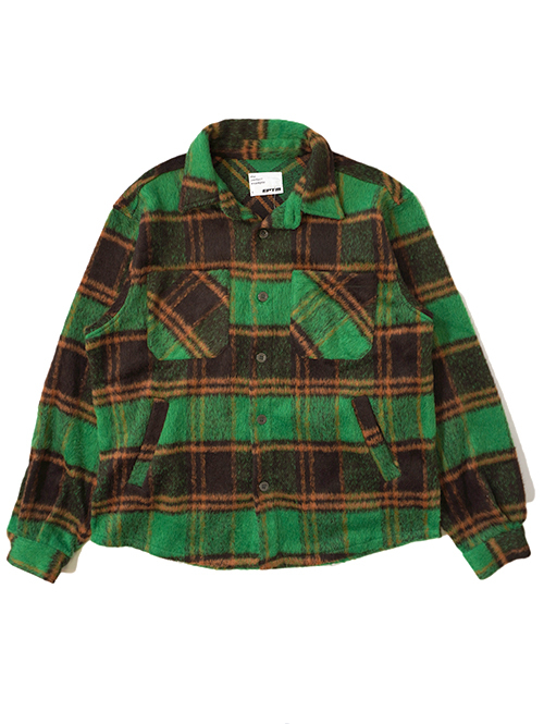 EPTM SLIT FLANNEL SHIRT JACKET-Green