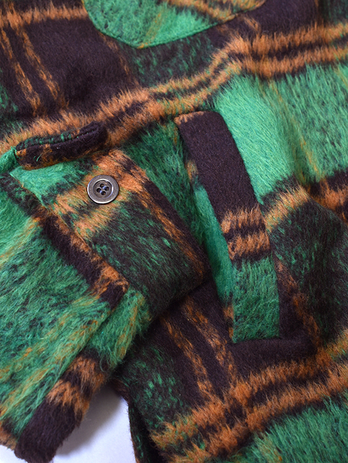 EPTM SLIT FLANNEL SHIRT JACKET-Green