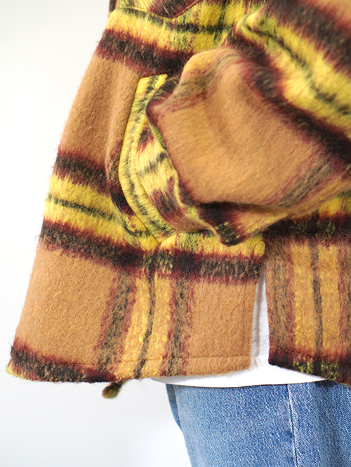 EPTM SLIT FLANNEL SHIRT JACKET-Mustard