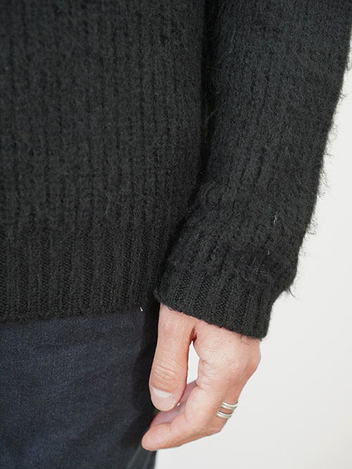 CAL O LINE SAFARI掲載 モヘア クルーネック Black