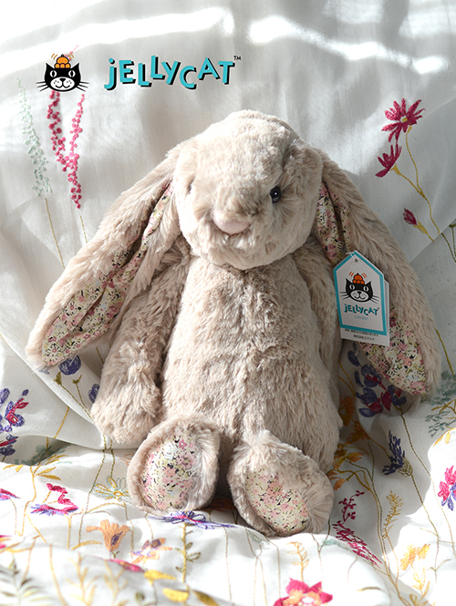 【Mサイズ/31cm 】 Blossom Bea Beige Bunny　Mサイズ　ブロッサム バニー　花柄 ベージュ バニー　小花 耳　お花の耳 うさぎのぬいぐるみ