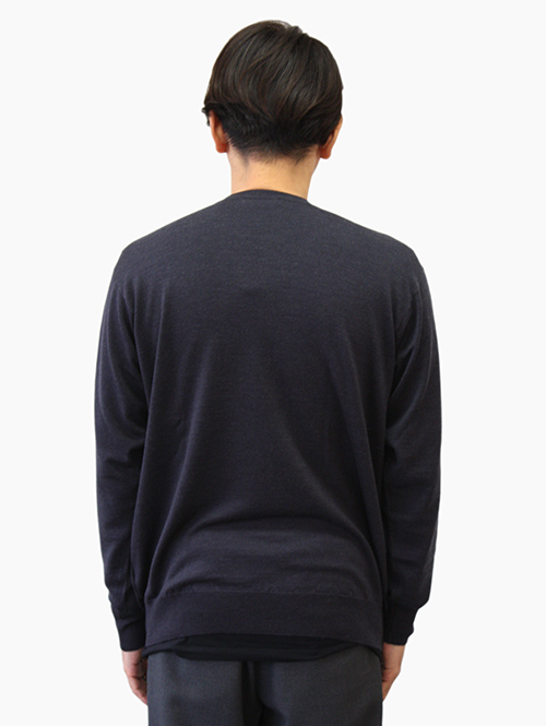 John Smedley 日本別注 24G CREW SWEATER Hepburn Smoke (A4543) を