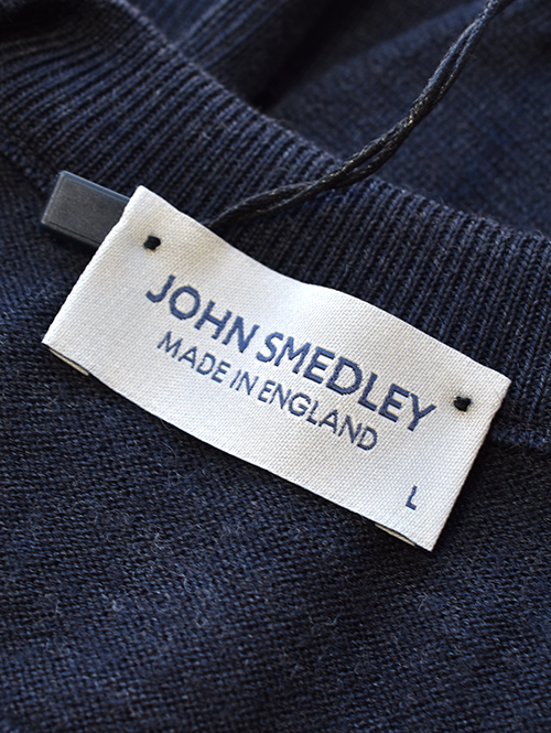 John Smedley 日本別注 24G CREW SWEATER Hepburn Smoke (A4543)