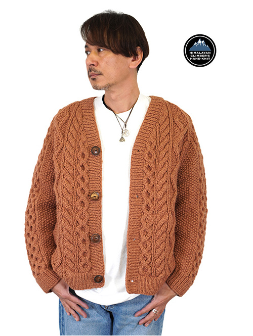 HIMALAYAN CLIMBER'S HANDKNIT - Brown