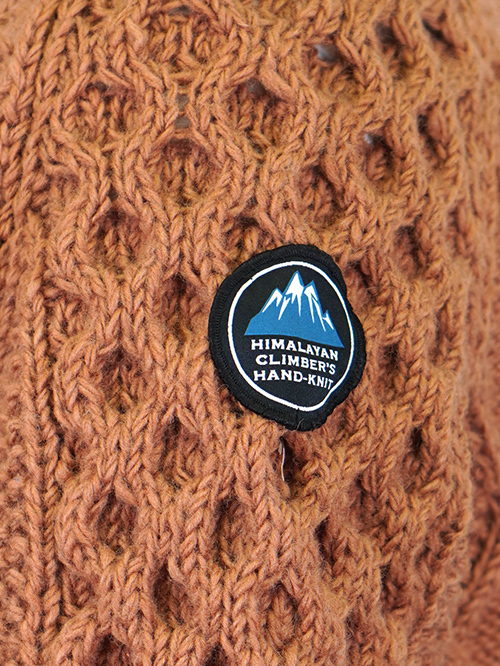 HIMALAYAN CLIMBER'S HANDKNIT - Brown