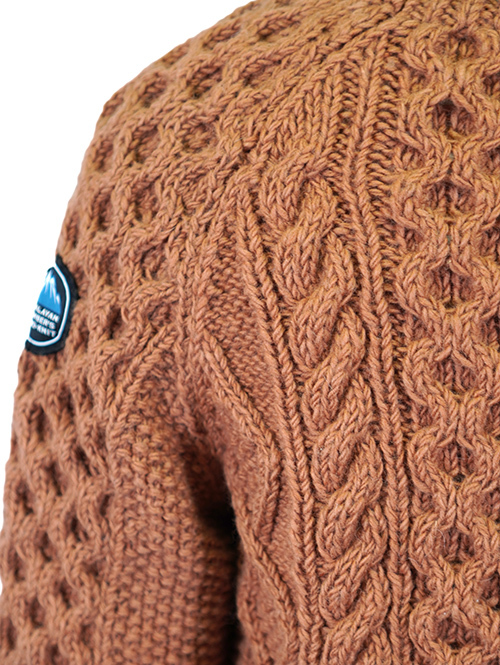HIMALAYAN CLIMBER'S HANDKNIT - Brown