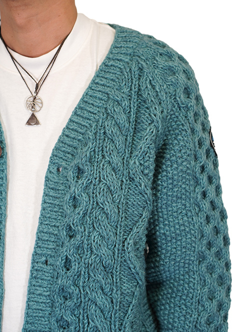 HIMALAYAN CLIMBER'S HANDKNIT - Turquoise