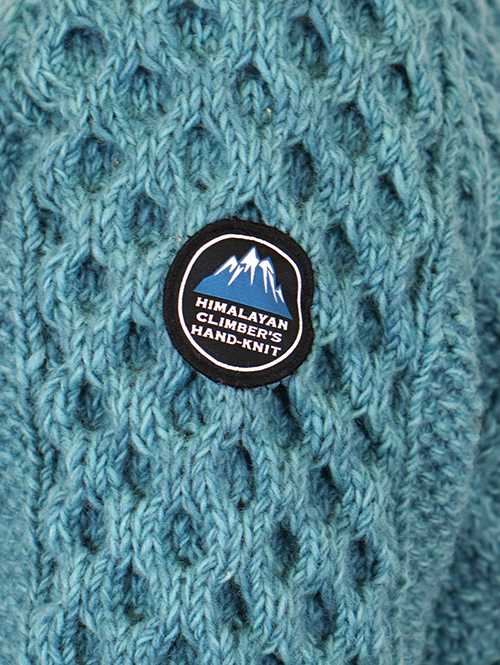 HIMALAYAN CLIMBER'S HANDKNIT - Turquoise