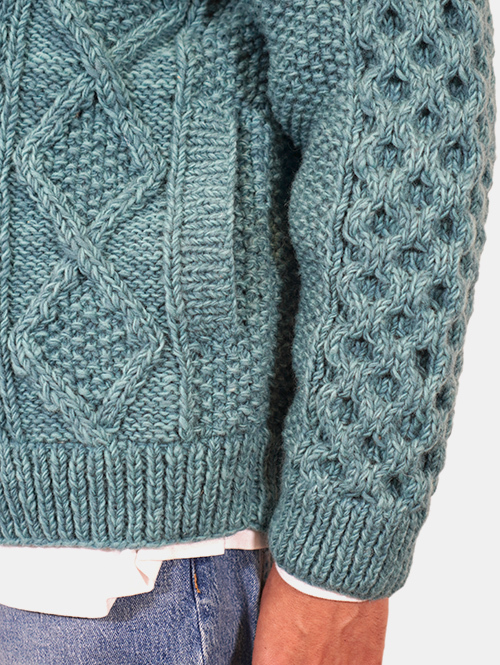 HIMALAYAN CLIMBER'S HANDKNIT - Turquoise