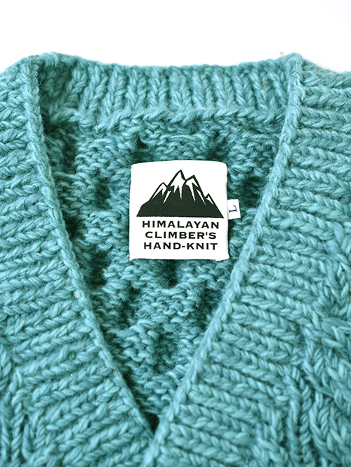 HIMALAYAN CLIMBER'S HANDKNIT - Turquoise