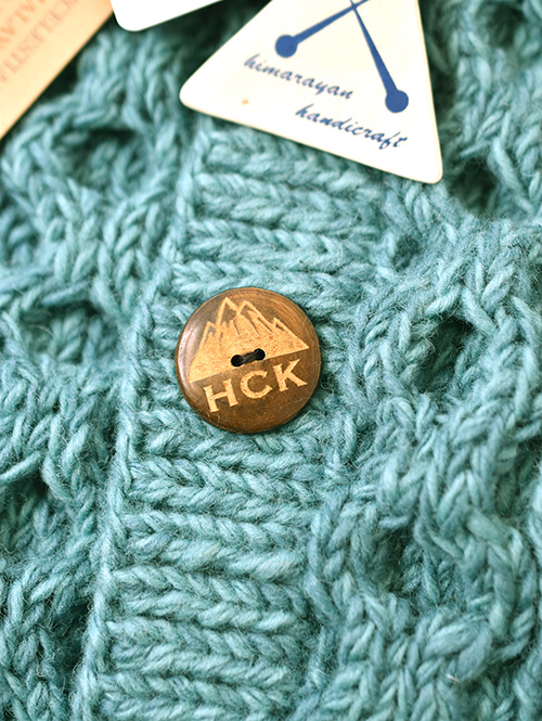 HIMALAYAN CLIMBER'S HANDKNIT - Turquoise