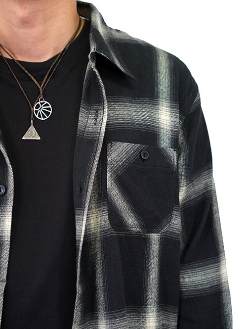 FIVE BROTHERS 「SAFARI」掲載 オンブレチェックシャツ - Black