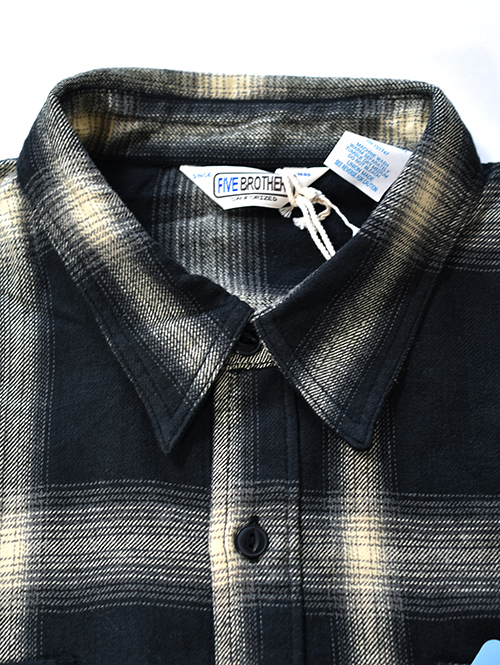 FIVE BROTHERS 「SAFARI」掲載 オンブレチェックシャツ - Black