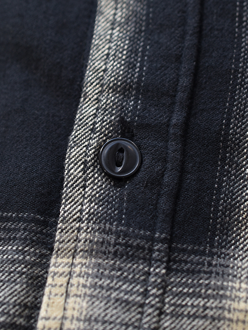 FIVE BROTHERS 「SAFARI」掲載 オンブレチェックシャツ - Black