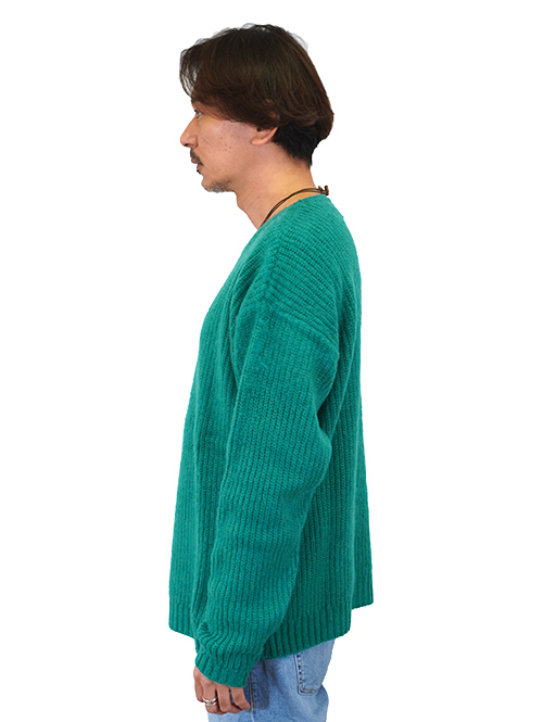 CAL O LINE SAFARI掲載 モヘア クルーネック Green