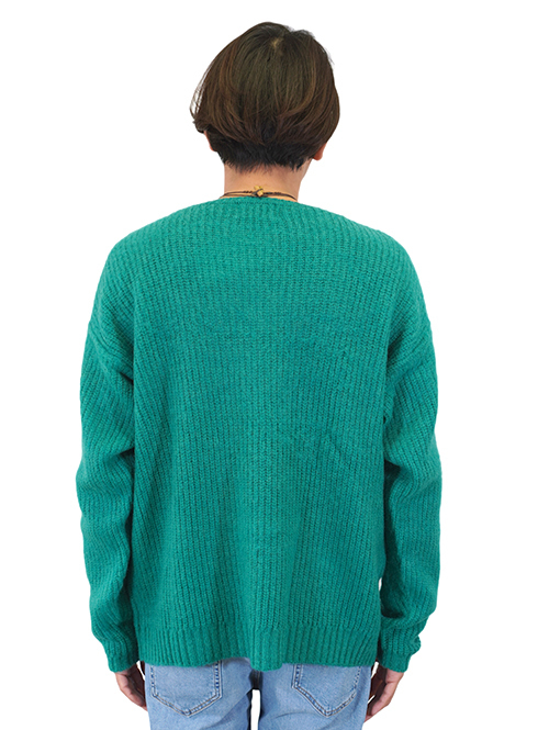 CAL O LINE SAFARI掲載 モヘア クルーネック Green