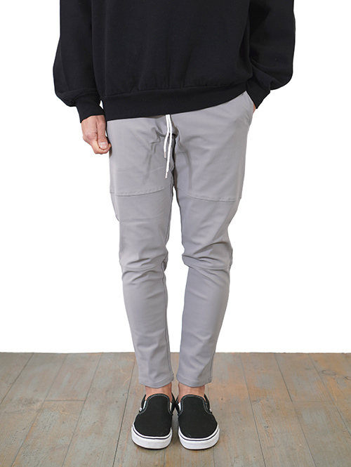 SERGEANT No.63003 メリルハイテンション サイドライン ジップポケジョグパンツ Grey