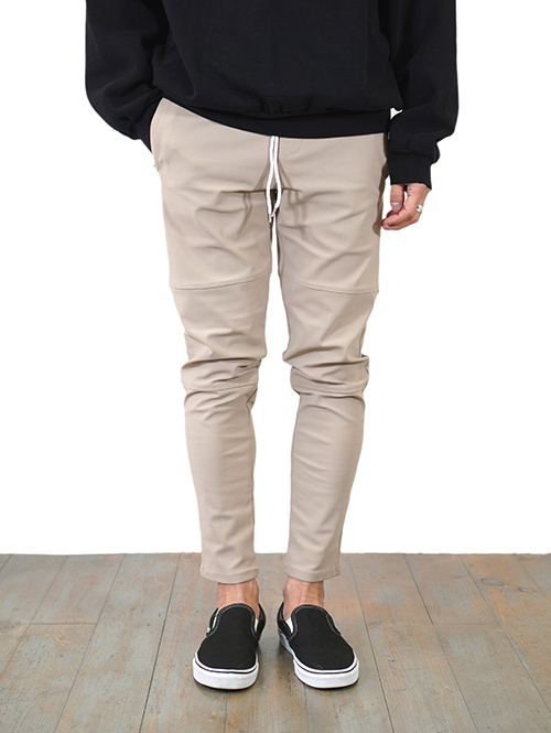 SERGEANT No.63003 メリルハイテンション サイドライン ジップポケジョグパンツ Biege 再入荷