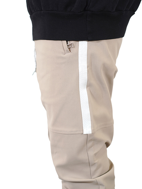 SERGEANT No.63003 メリルハイテンション サイドライン ジップポケジョグパンツ Biege 再入荷